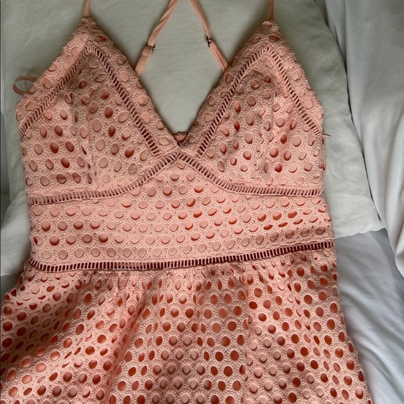 Abercrombie & Fitch Peach Crochet Dress XS Sz 0-00 - Picture 11 of 12